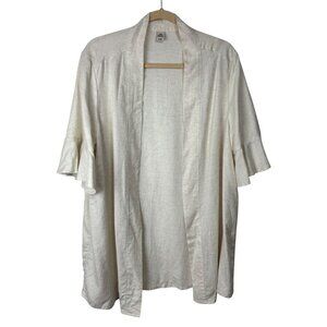 Hering M Ruffle Sleeve Open Front Kimono Cardigan Top Clean Girl Boho